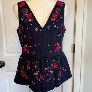 j. crew | NWT beaded peplum top | size 8